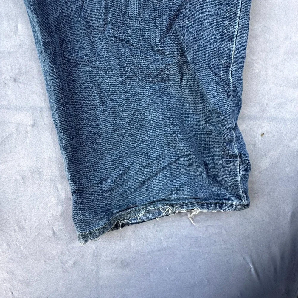Vintage Old Navy Blue Jeans Men's 36x30 Blue Denim Cotton Wide Leg Loose Fit